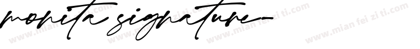 monita signature字体转换